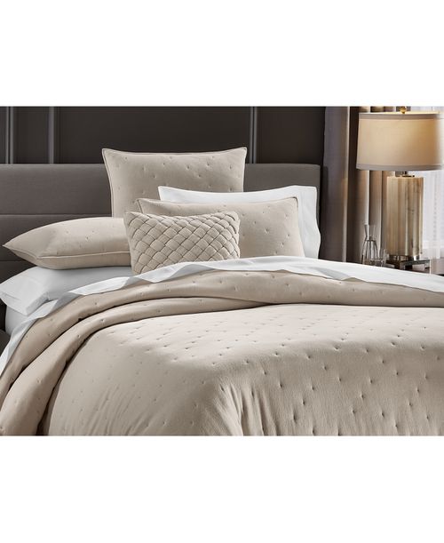 Reversible Chenille 3-Pc. Coverlet Set, King, Exclusively at Macy's - Sand