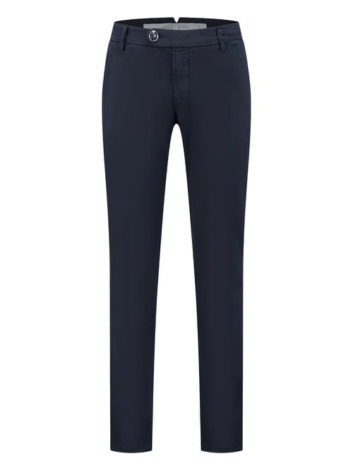 Button-fastening trousers - Blue