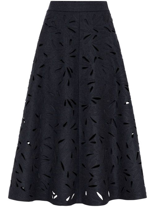Laser-cut skirt - Grey