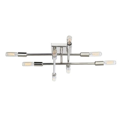 Savoy House Lyrique 8-Light Semi Flush in Polished Nicke