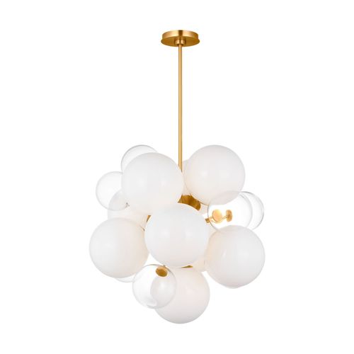 Burnished Brass Chandelier from the Aria Collection