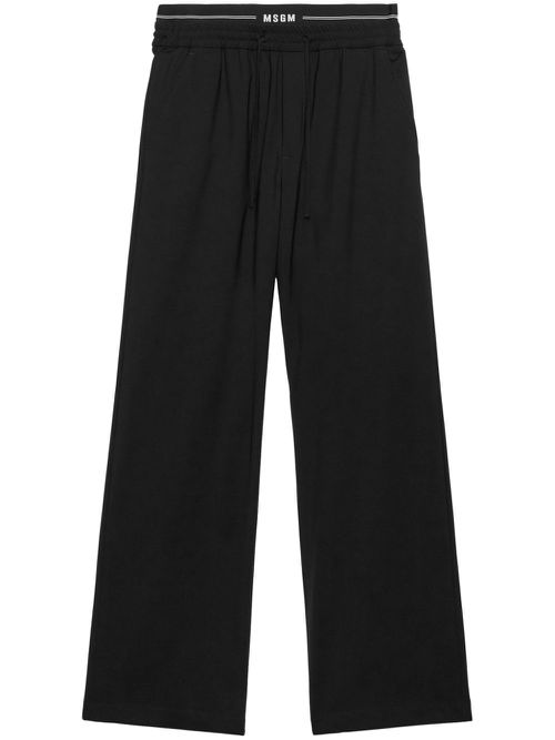 Logo waistband lounge trousers - Black