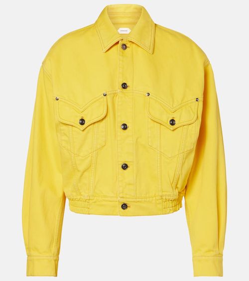 Denim blouson jacket