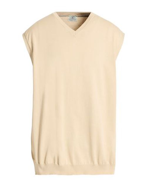 Man Sweater Beige Size 46 Cotton