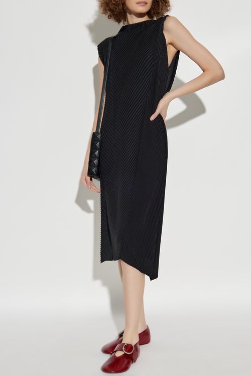 Pleated Dress, Women's, Black