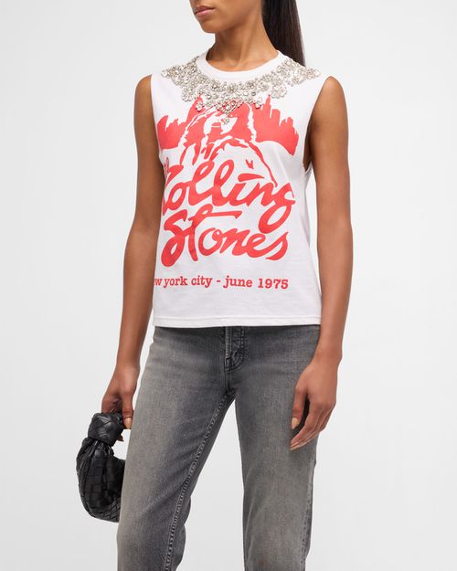 Micah Embellished Graphic Muscle Tank