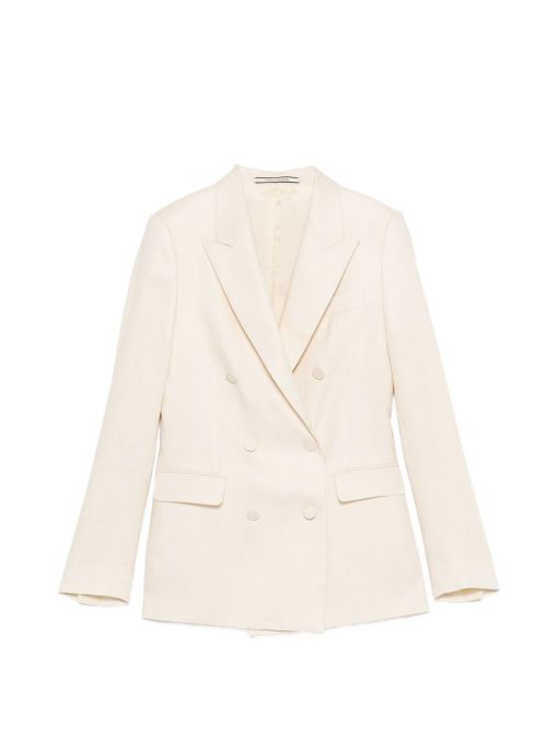 Linen double-breasted suit