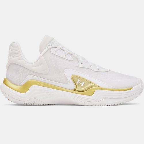 Under Armour Spawn 7 Unisex Basketball Shoes White / Metallic Gold / White
