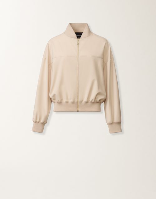 Techno tailoring bomber jacket, nude