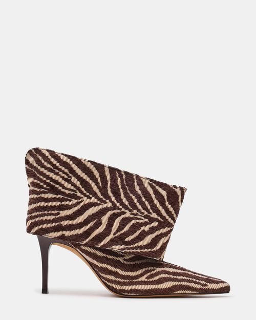Steve Madden Women's Enella Cuffed Booties - Zebra - - Leather