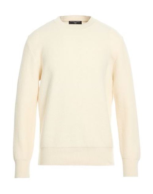 Lab Man Sweater Ivory Size L Merino Wool, Cashmere