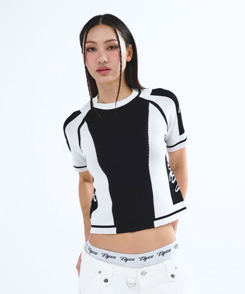 SPORT STRETCH KNIT TOP BLACK
