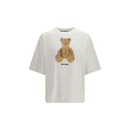 Bear-Print Cotton T-Shirt — White