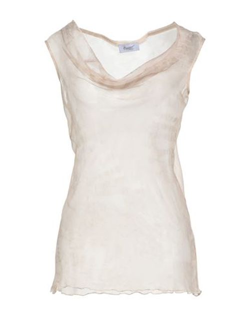 Woman Top Beige Size 6 Silk