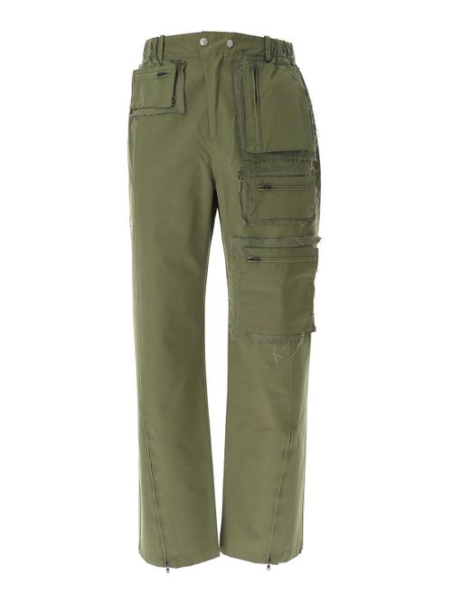 Raw Edge Multi Pocket Pants