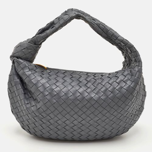 Bottega Veneta Jodie Medium Grey Intrecciato Leather Hobo