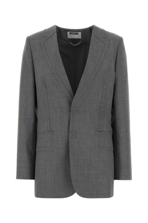 Virgin Wool Blazer — Gray