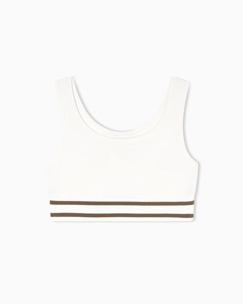 Cropped top with contrasting trim