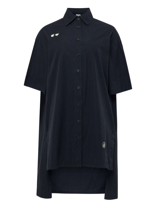Short-sleeve pocket dress - Black