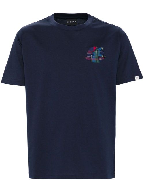 Logo-patched T-shirt - Blue