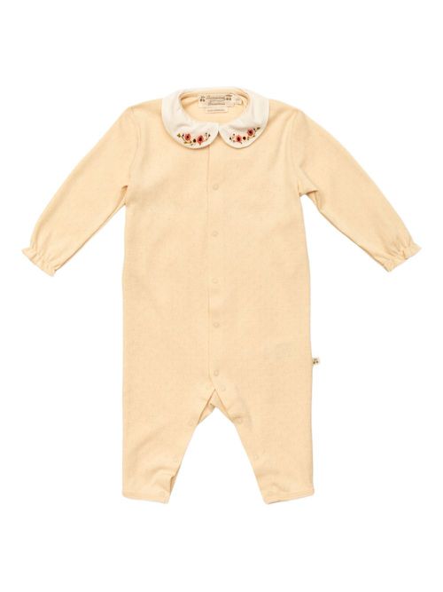 Floral-embroidered pajamas - Yellow