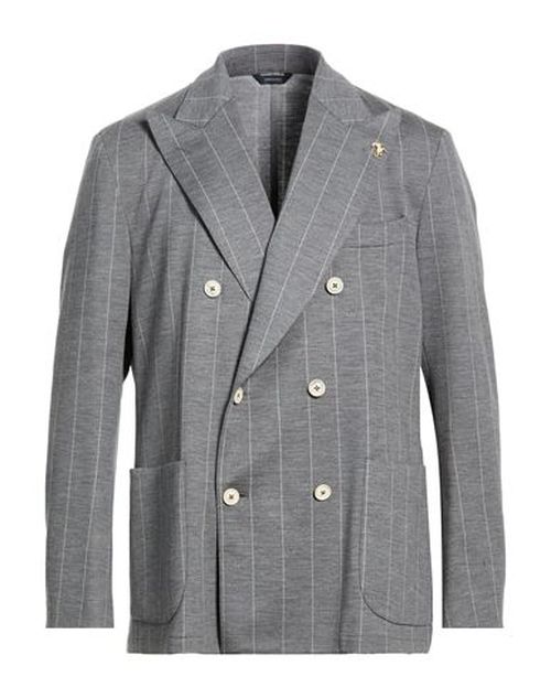 Man Blazer Grey Size 40 Virgin Wool, Polyamide, Elastane