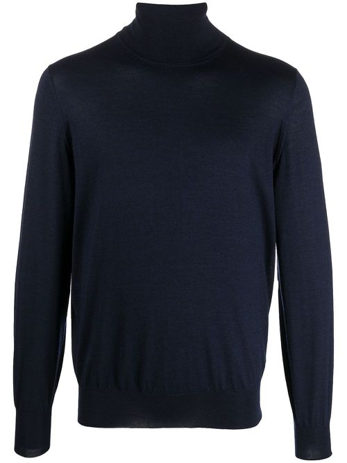 Roll-neck jumper - Blue