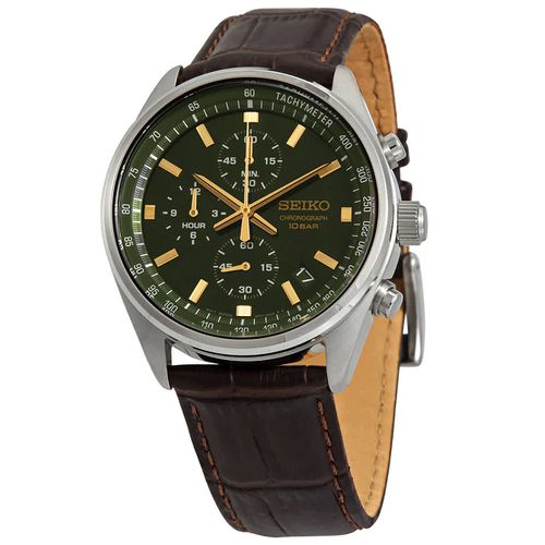 Chronograph Quartz Green Dial Mens Watch SSB385