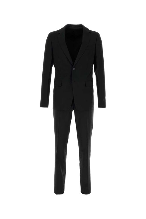 Black Wool Blend Suit