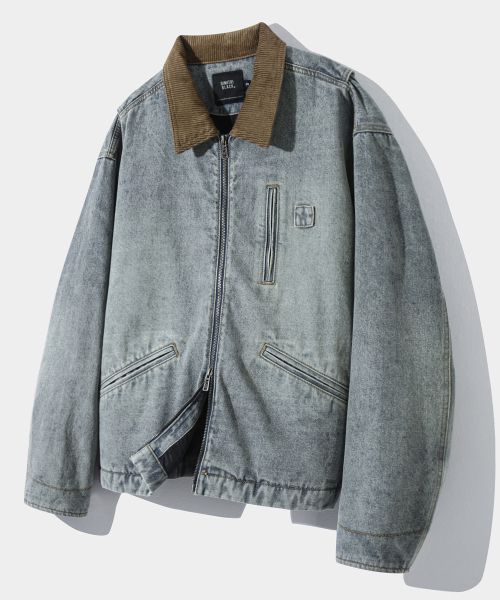 2WAY OG FADE WASHING DETROIT QUILTING DENIM JACKET_DUST INDIGOS