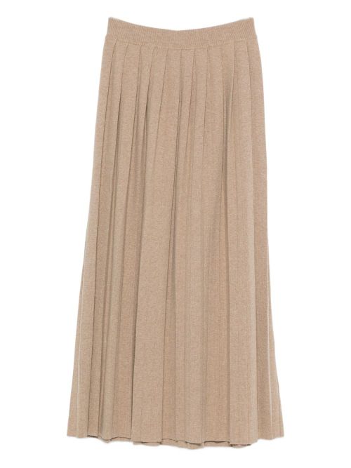 High-Waisted Stretch Fabric Skirt in Size 0