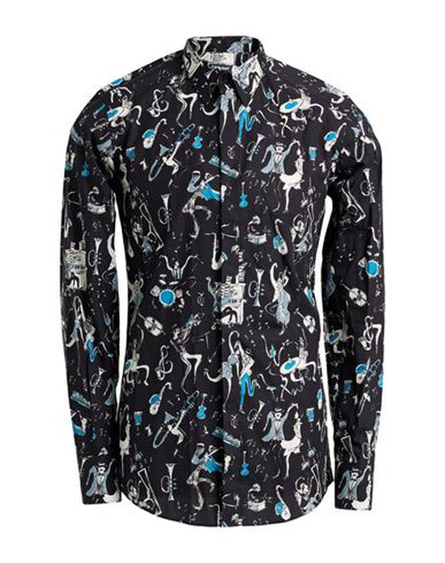 Man Shirt Black Size 16 Cotton