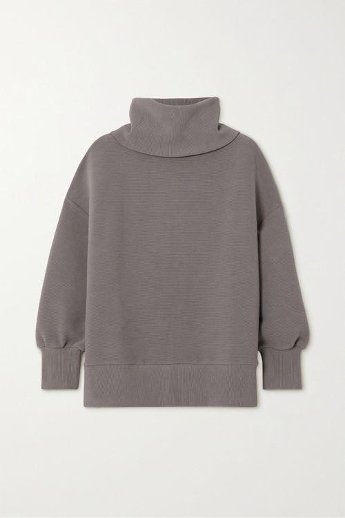 Milton Oversized Ribbed Cotton-blend Jersey Turtleneck Sweatshirt