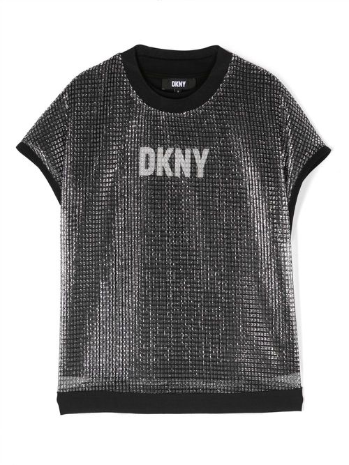 Logo-print mesh T-shirt - Grey