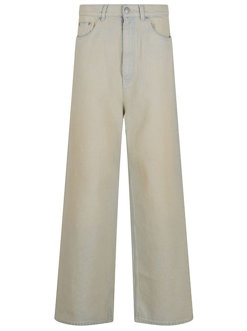 Sand Overdyed Wide Leg Jeans