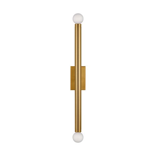 Visual Comfort Studio Beckham Modern 2-Light Wall Sconce in Burnished Brass by Thomas O'Brien