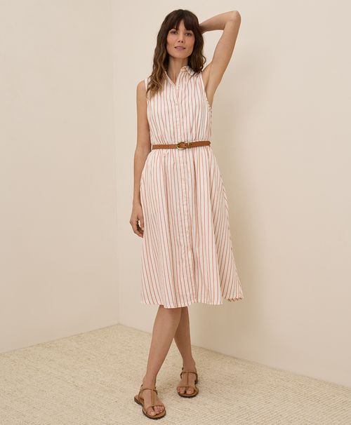 Women's Zuma Stripe Sunset Lightweight Cotton Sleeveless Shirtdre