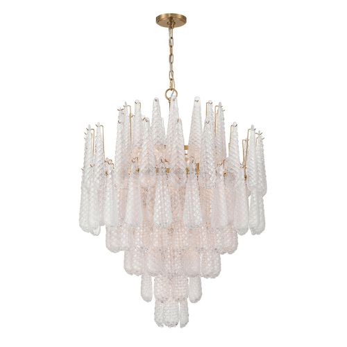 Aged Brass Chandelier from the Ollie Collection