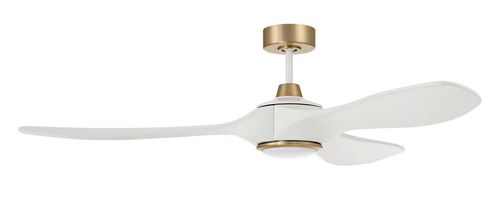 White Satin Brass 60" Ceiling Fan from the No Wifi Collection