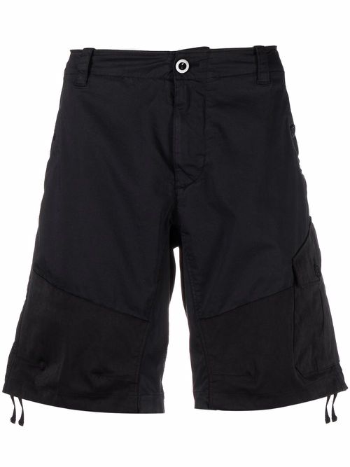 Drawstring-hem shorts - Black