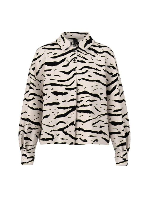 Marc Cain Blouse with ‘Rethink Together’ print, white, 46 N