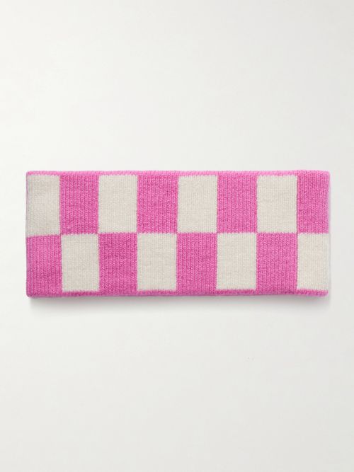 Checked Cashmere Headband