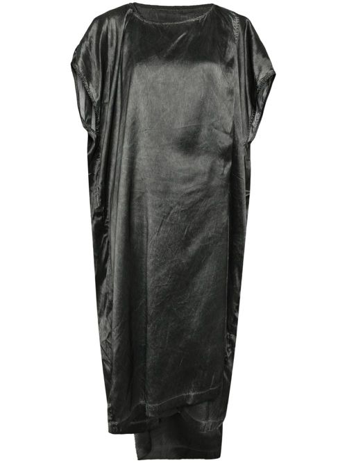Short-sleeved asymmetric dress - Grey