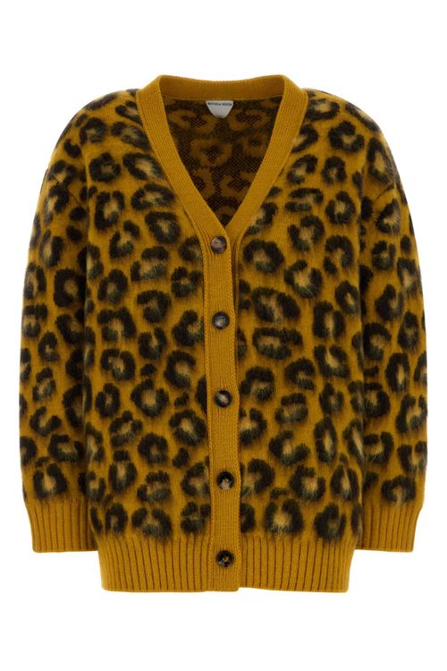 Leopard Cardigan — Yellow