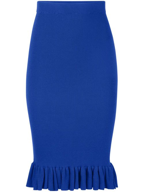 Ruffled peplum skirt - Blue