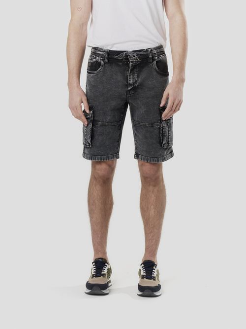 KOROSHI Jeans cargo grigio deni