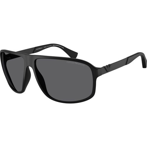Emporio Armani Man Emporio Armani EA4029 5001T3 Sunglasses Injected Black Grey Squared Polarized