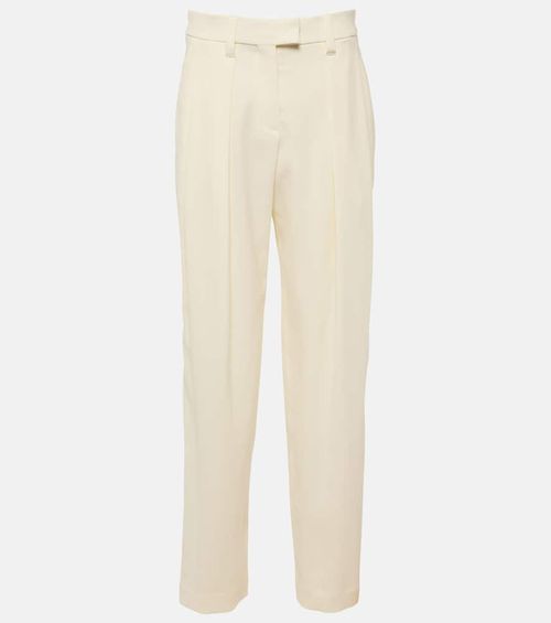 Brunello Cucinelli High-rise gabardine wide-leg pants