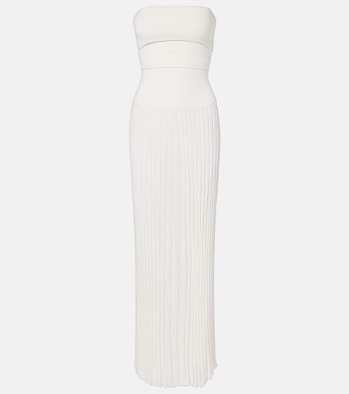 Slash cutout ribbed-knit maxi dress