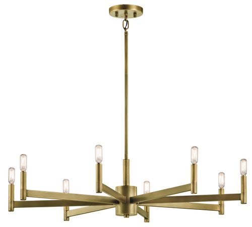 Erzo 8-Light Large Chandelier in Natural Bra